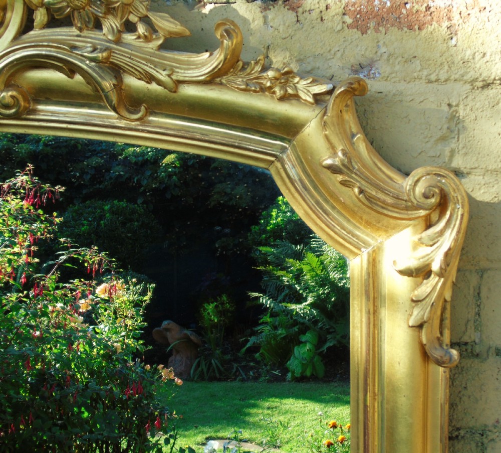 Imposing Antique French Gilt Mirror View III