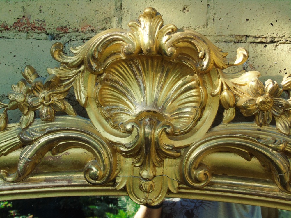 Imposing Antique French Gilt Mirror View IV