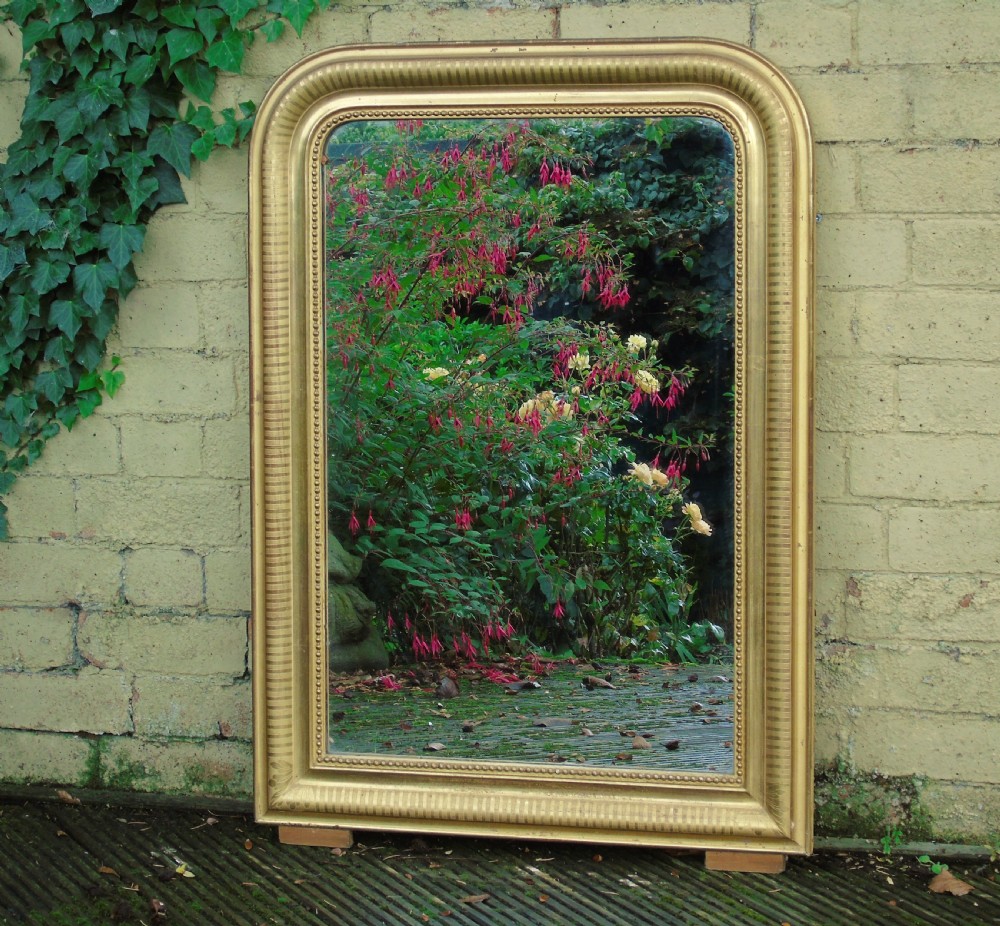 Pretty French Arched Gilt Mirror Neat Proportions View II