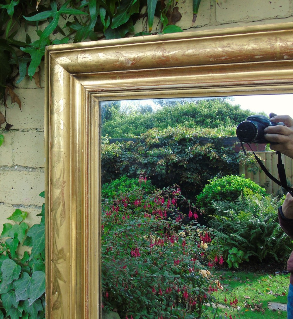 Large Antique French Gilt Mirror View IV