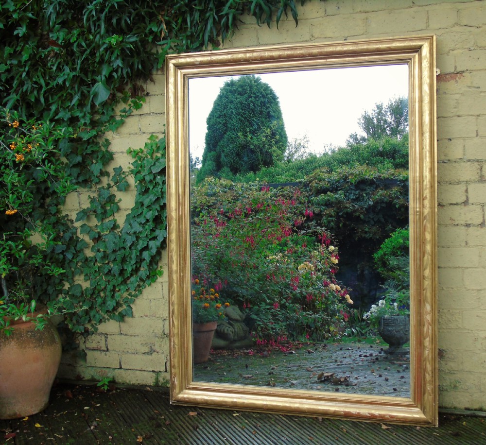 Large Antique French Gilt Mirror View VI