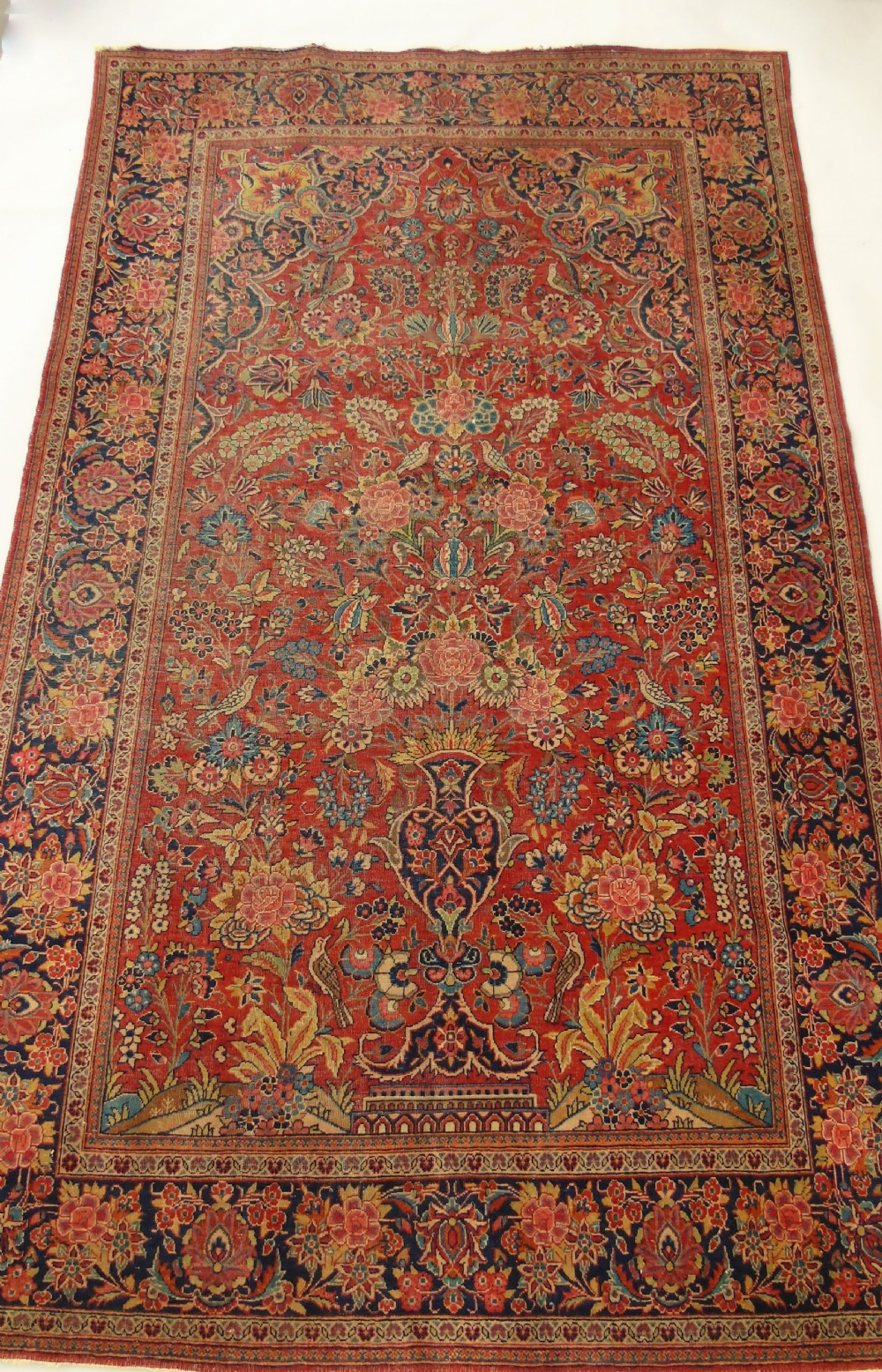 Antique Kashan Prayer Rug