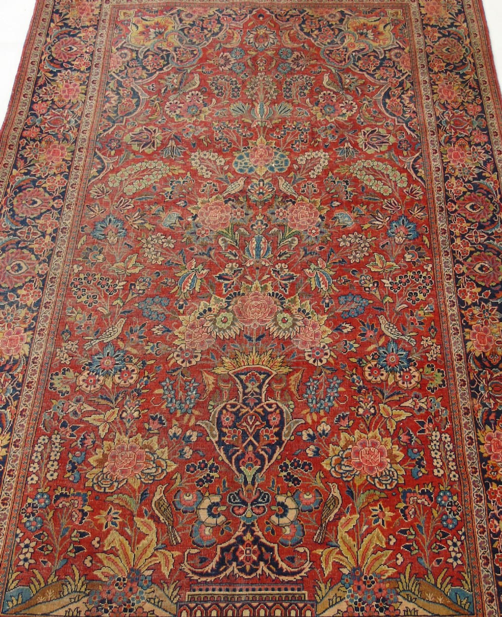 Antique Kashan Prayer Rug View III