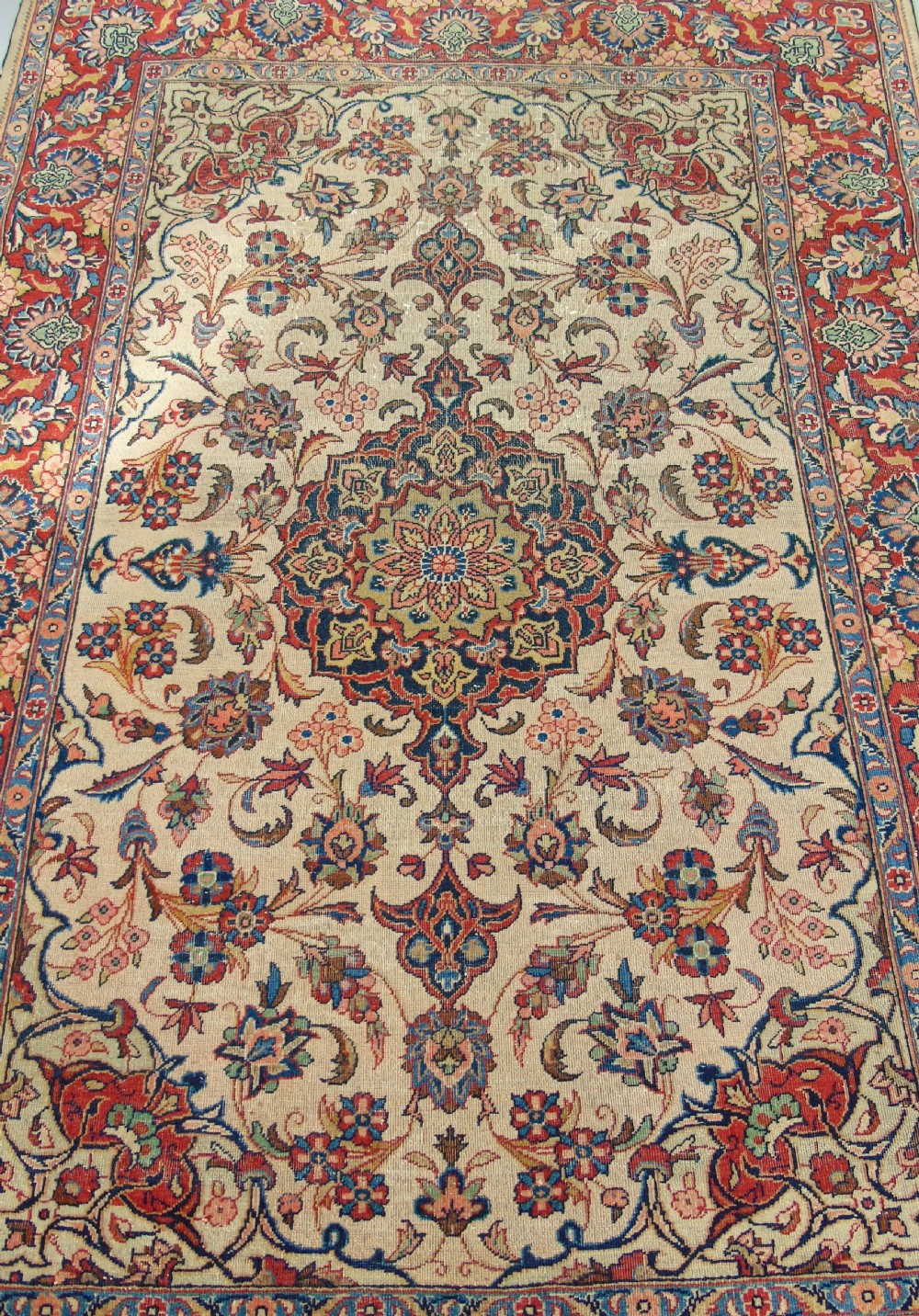 Pair of Antique Kashan Prayer Rugs View V