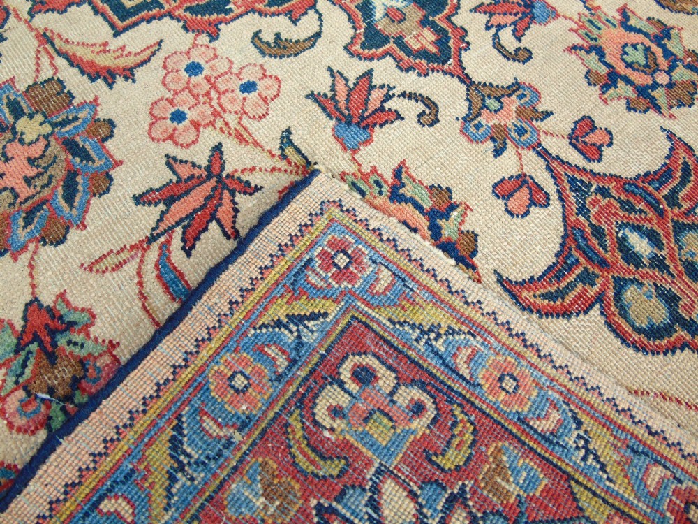 Pair of Antique Kashan Prayer Rugs View VII