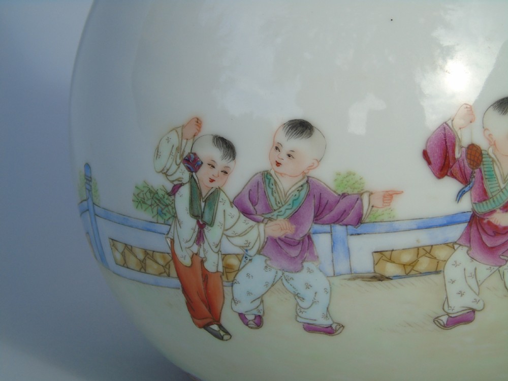 Chinese Famille Rose Bottle Vase View VII