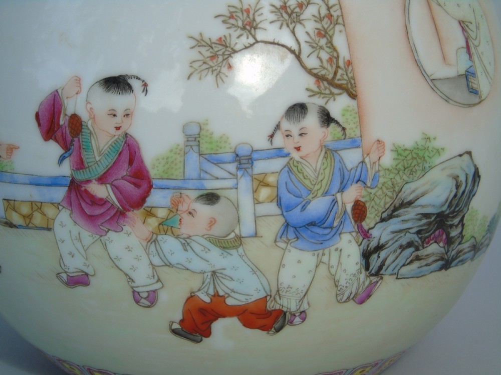 Chinese Famille Rose Bottle Vase View VIII