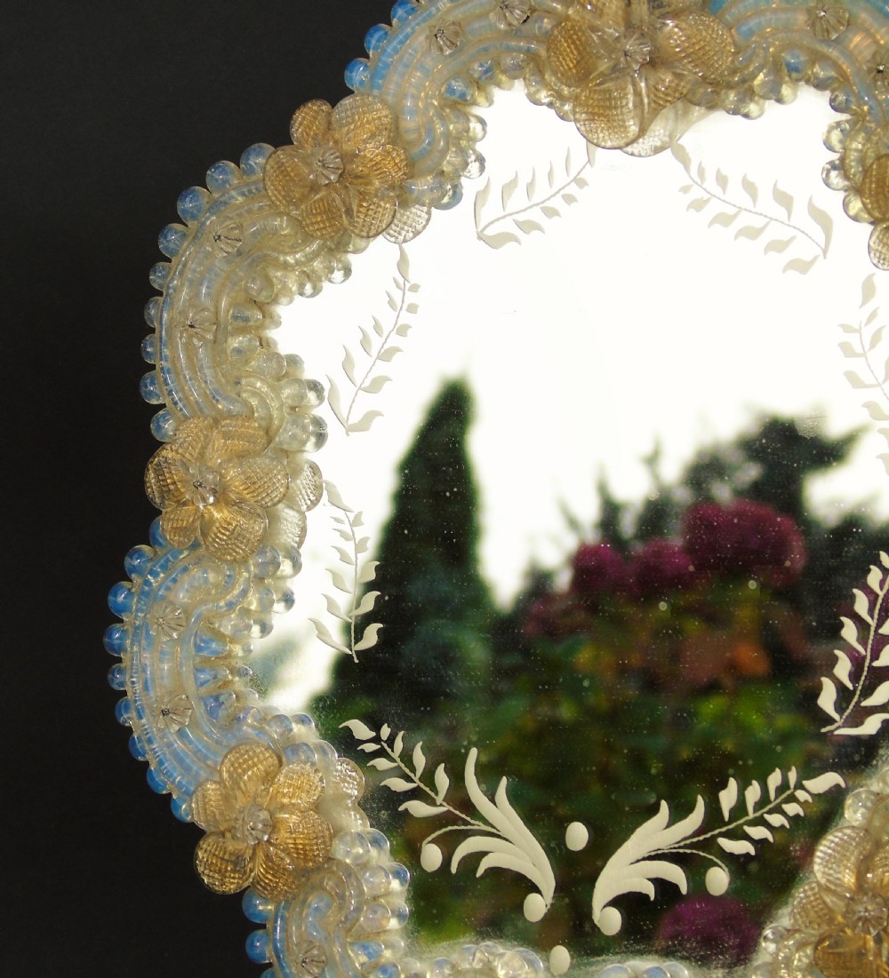 Antique Venetian Glass Mirror View III