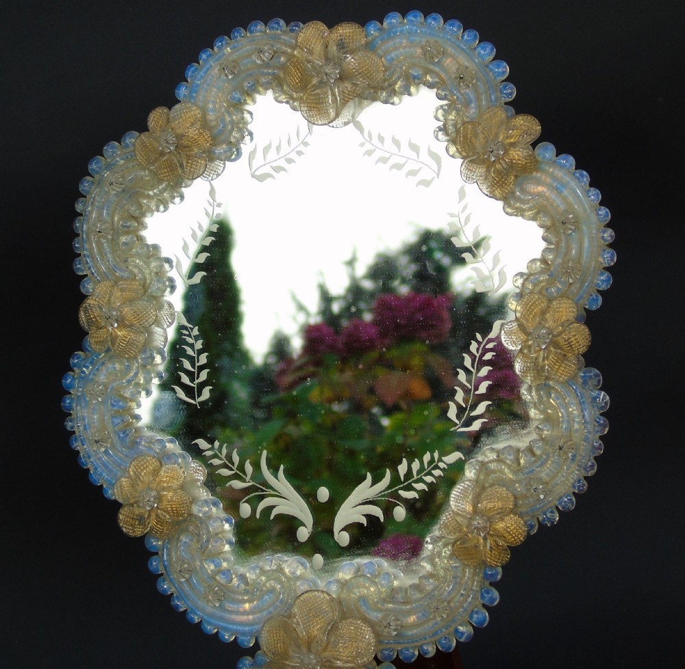 Antique Venetian Glass Mirror View V