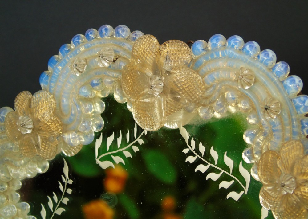 Antique Venetian Glass Mirror View VIII