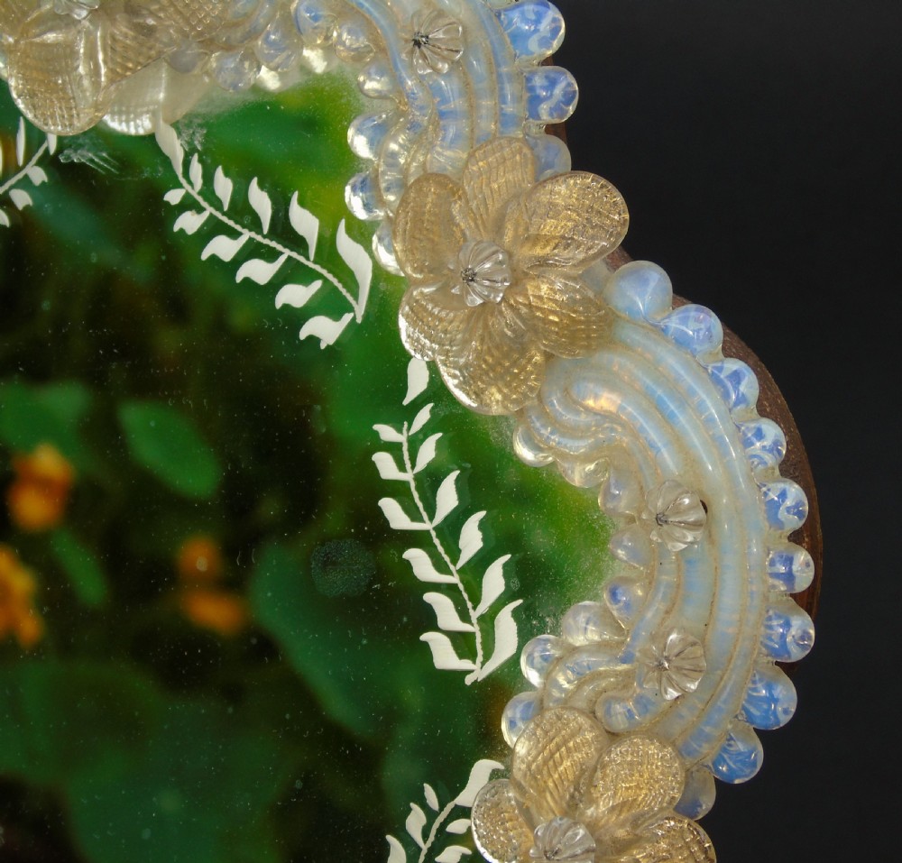 Antique Venetian Glass Mirror View IX