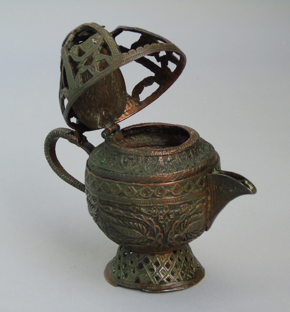 Antique Kashmir Copper Bronze Snake Samovar View IV