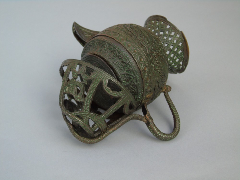 Antique Kashmir Copper Bronze Snake Samovar View IX