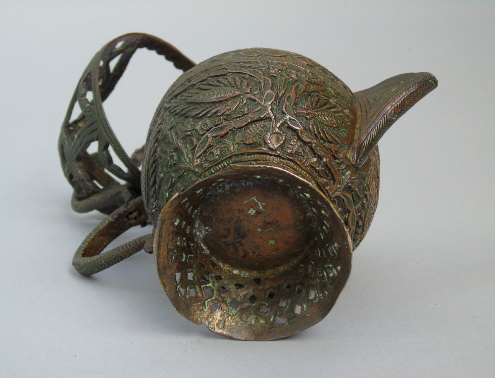 Antique Kashmir Copper Bronze Snake Samovar View XI