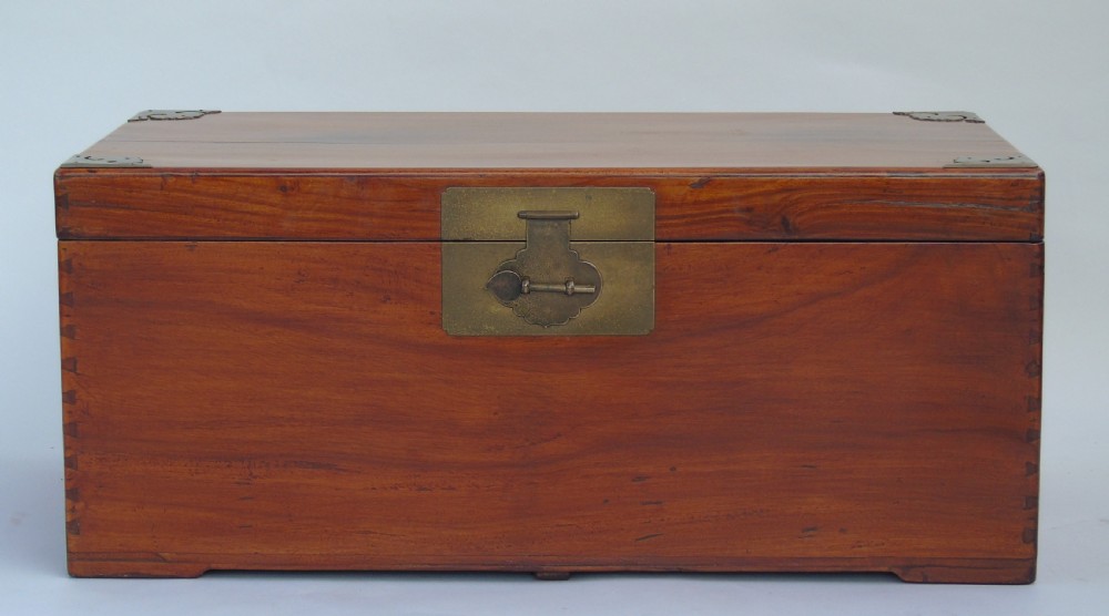 Beautiful Antique Chinese Camphor Wood Chest View III