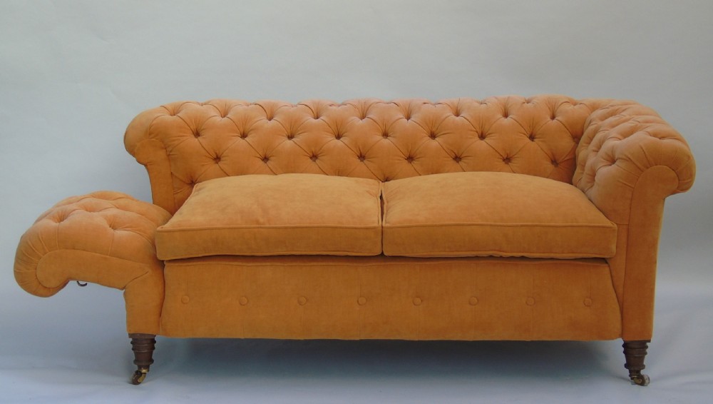 Antique Chesterfield Sofa 19th Century View XI