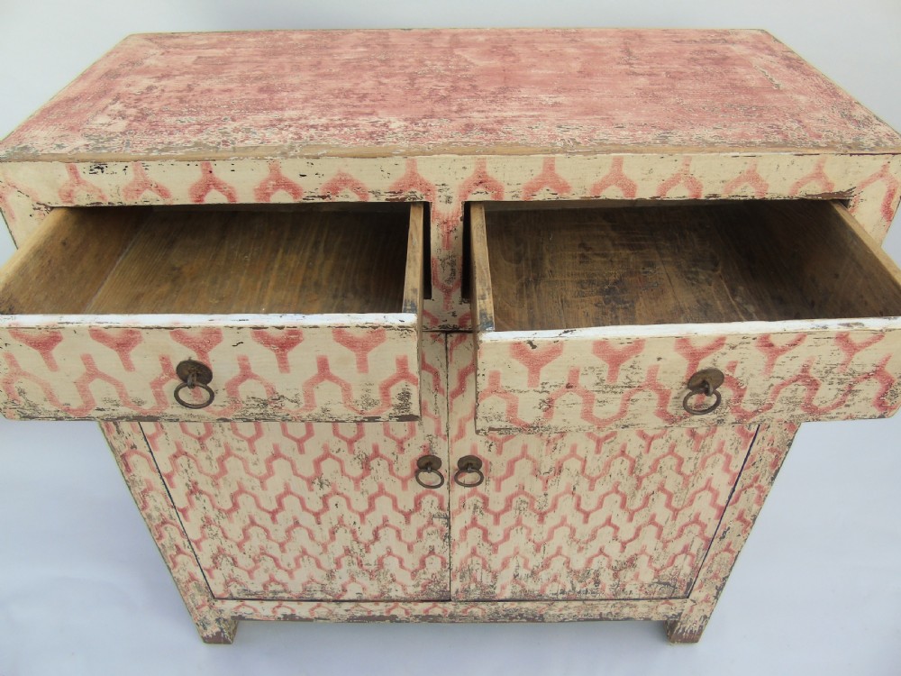 Antique Chinese Painted Cabinet View VI