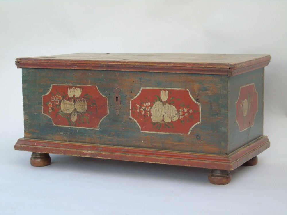 Beautiful 19th Century Swedish Marriage Chest
