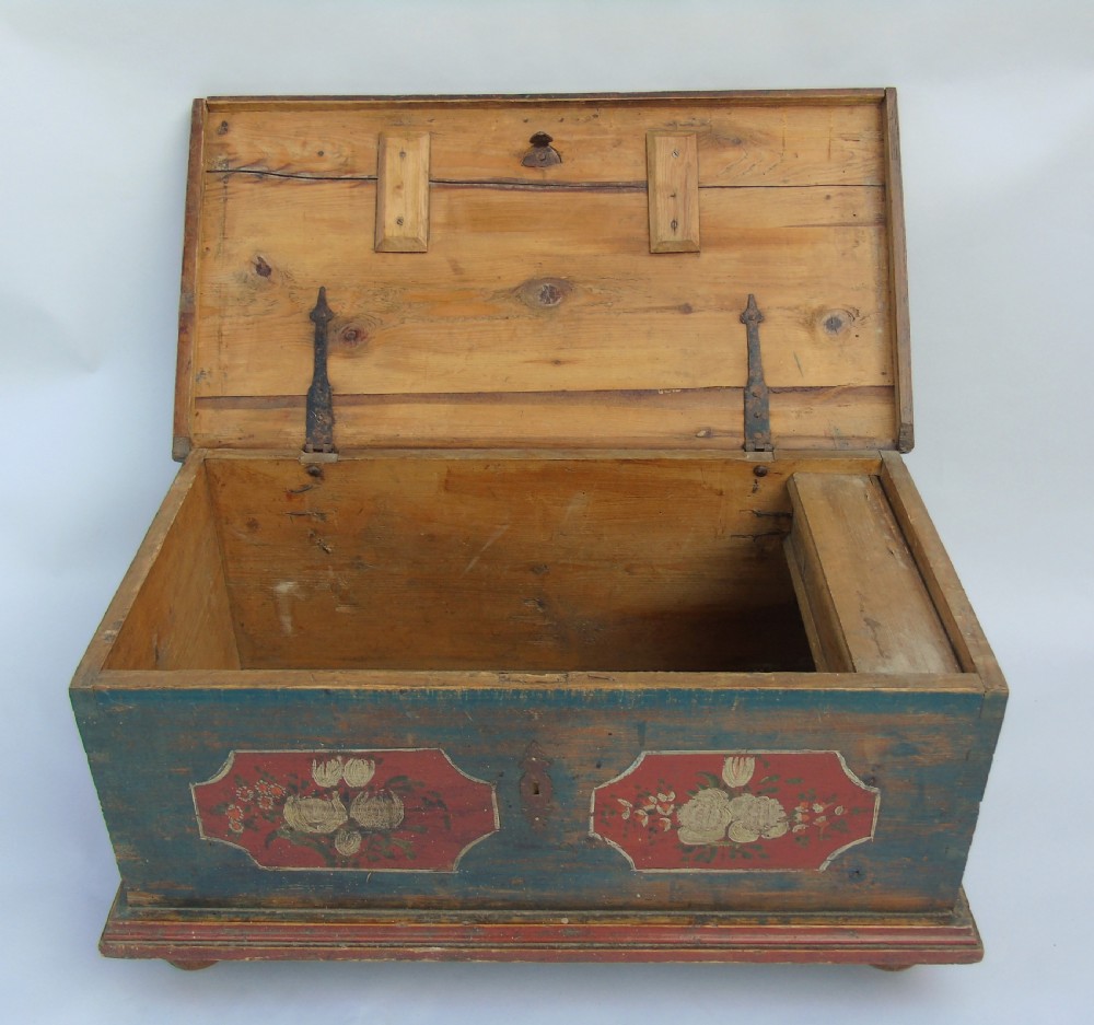 Beautiful 19th Century Swedish Marriage Chest View V