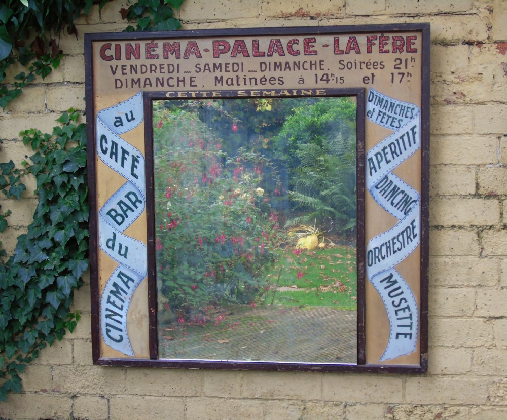 Classic French Hand Painted Cinema Sign Mirror View IV