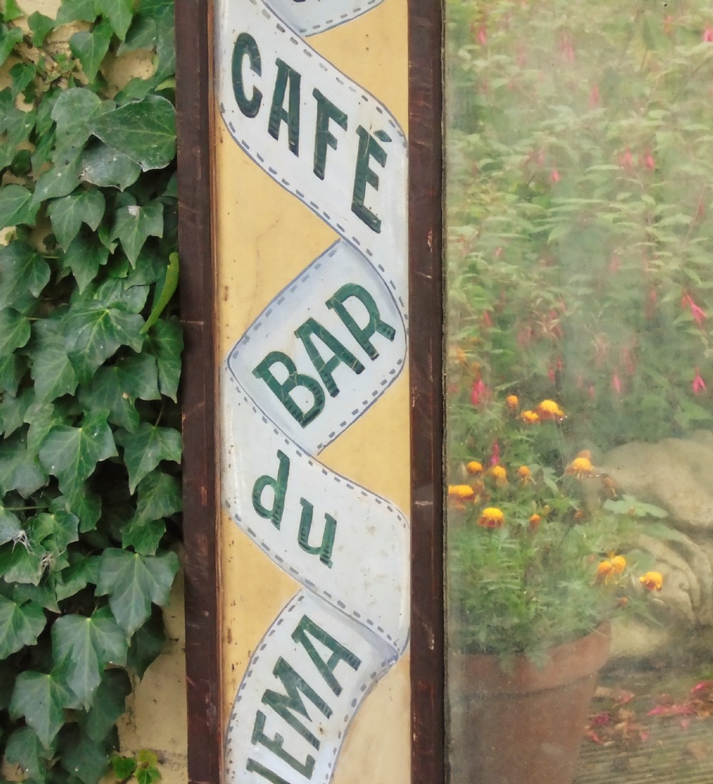 Classic French Hand Painted Cinema Sign Mirror View V