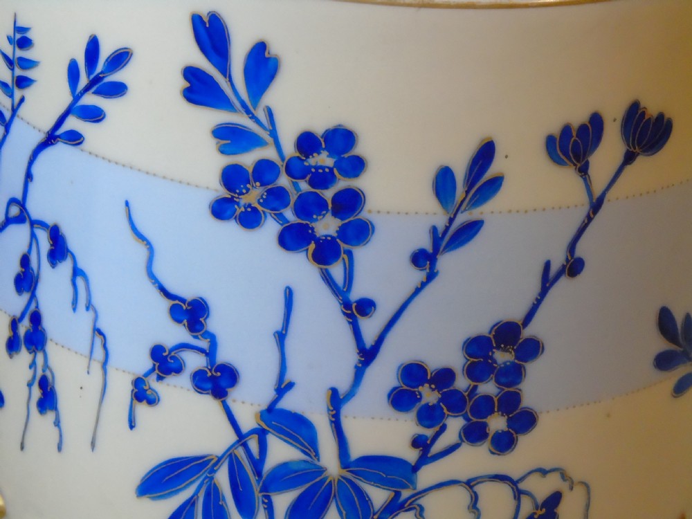 Antique Pair of Aesthetic Porcelain Jardiniere View V