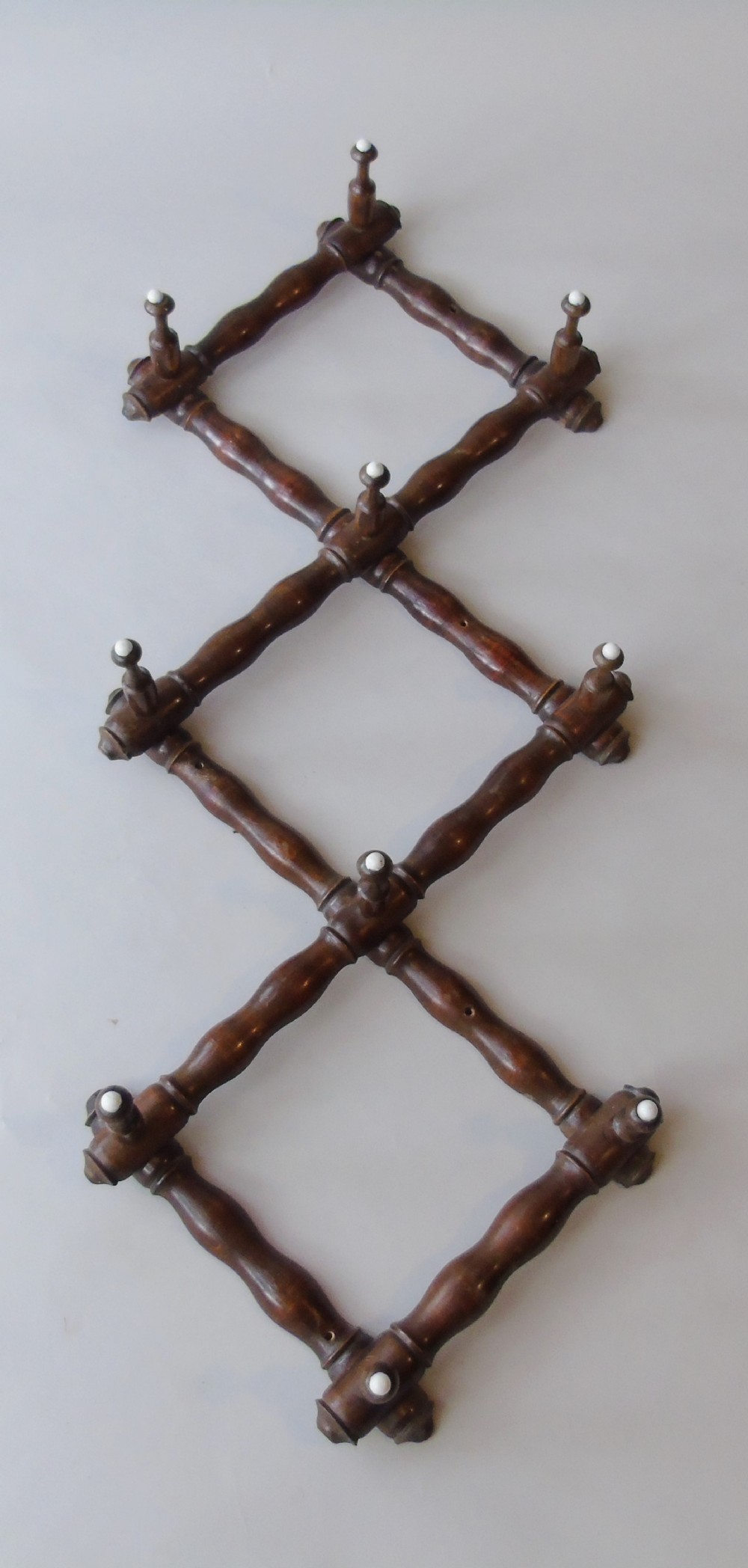 Antique Wooden Hat and Coat Hangers Expanding