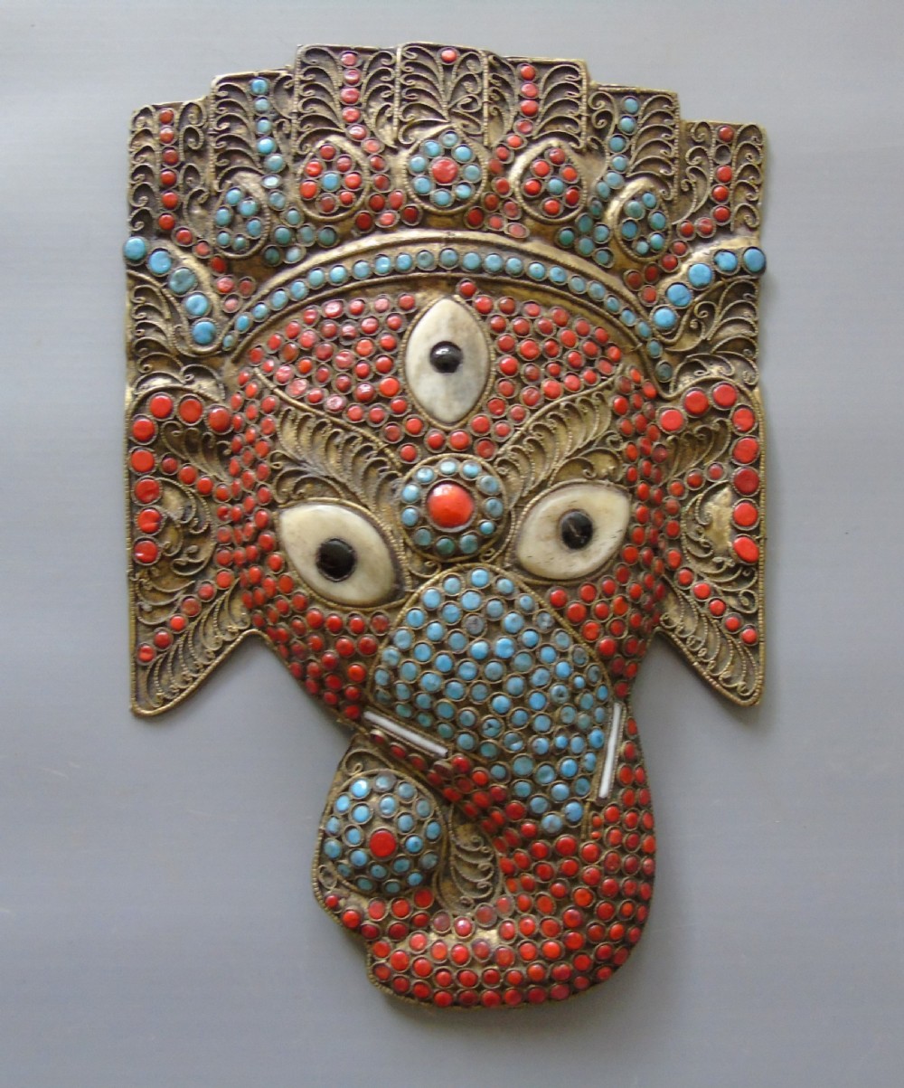 Antique Indian Brass Ganesh View V