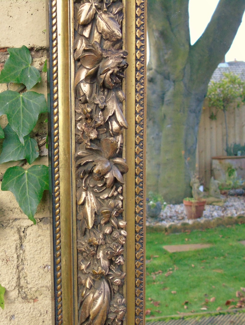 Stunning French Gilt Mirror Cherub Crest View IX