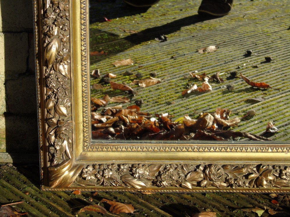 Stunning French Gilt Mirror Cherub Crest View X