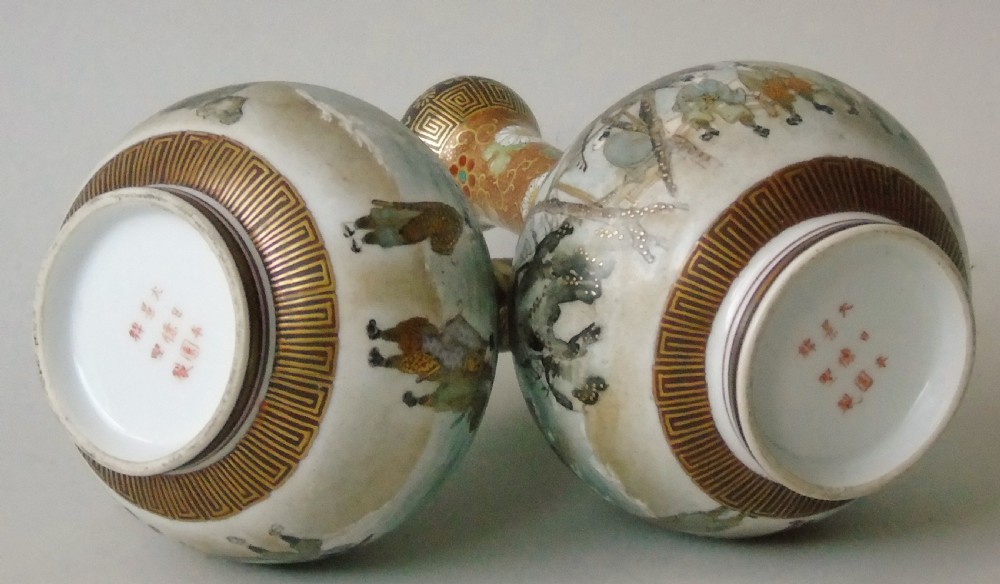 Fine Pair of Japanese Meiji Satsuma Vases View VI