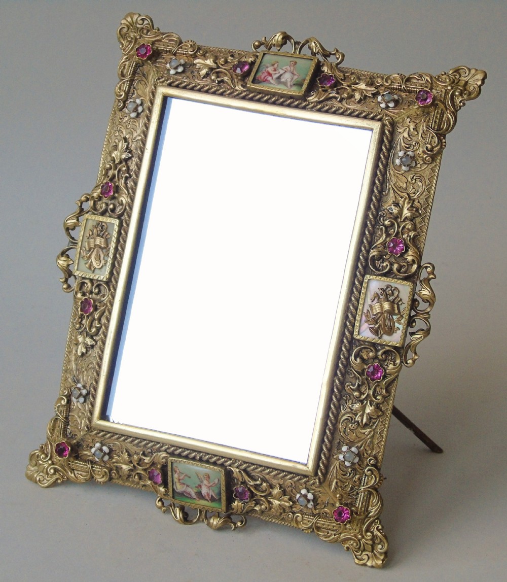 Pretty 19th Century Gilt Bronze Dressing Table Mirror