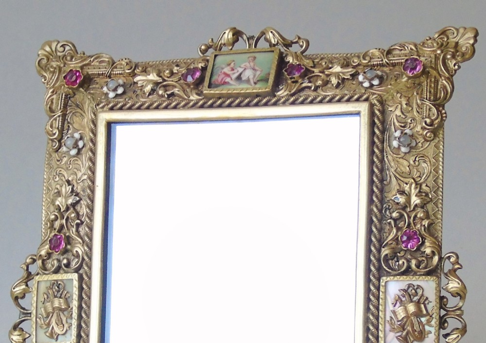 Pretty 19th Century Gilt Bronze Dressing Table Mirror View IV