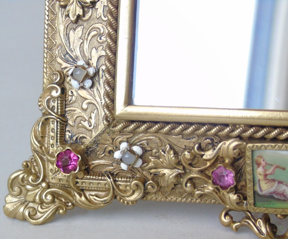 Pretty 19th Century Gilt Bronze Dressing Table Mirror View VII