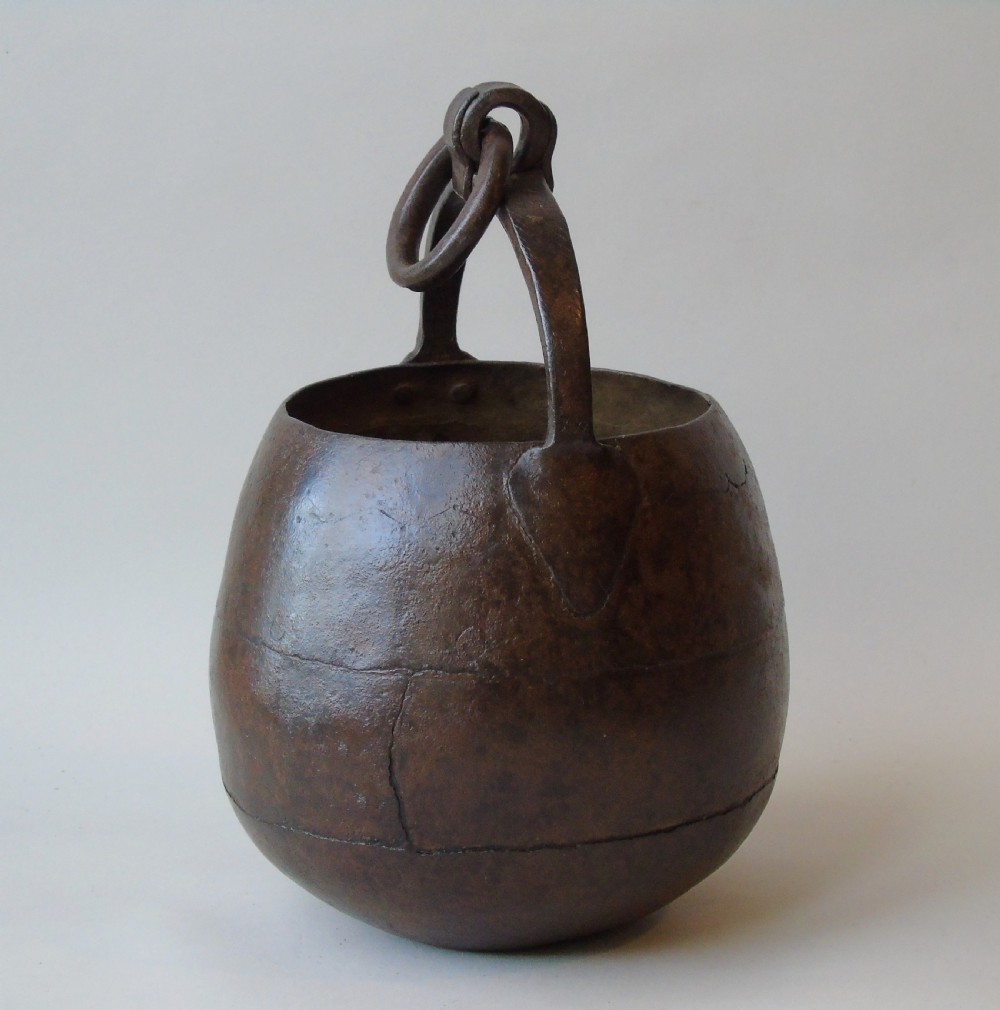 Antique Indian Well Pot Cast Iron View IV