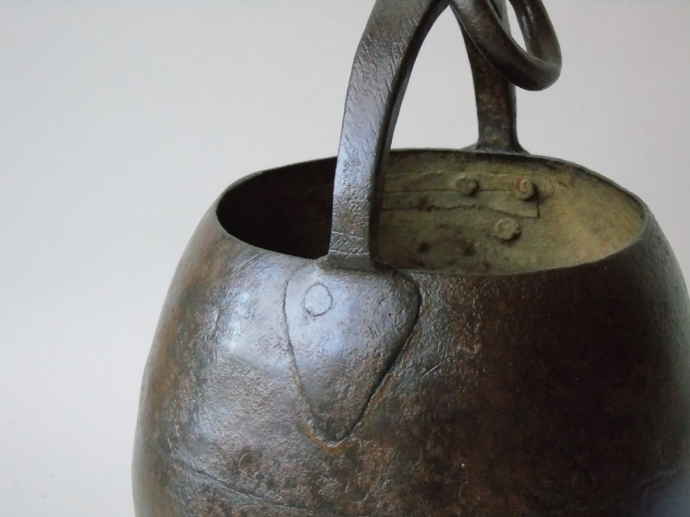 Antique Indian Well Pot Cast Iron View VI