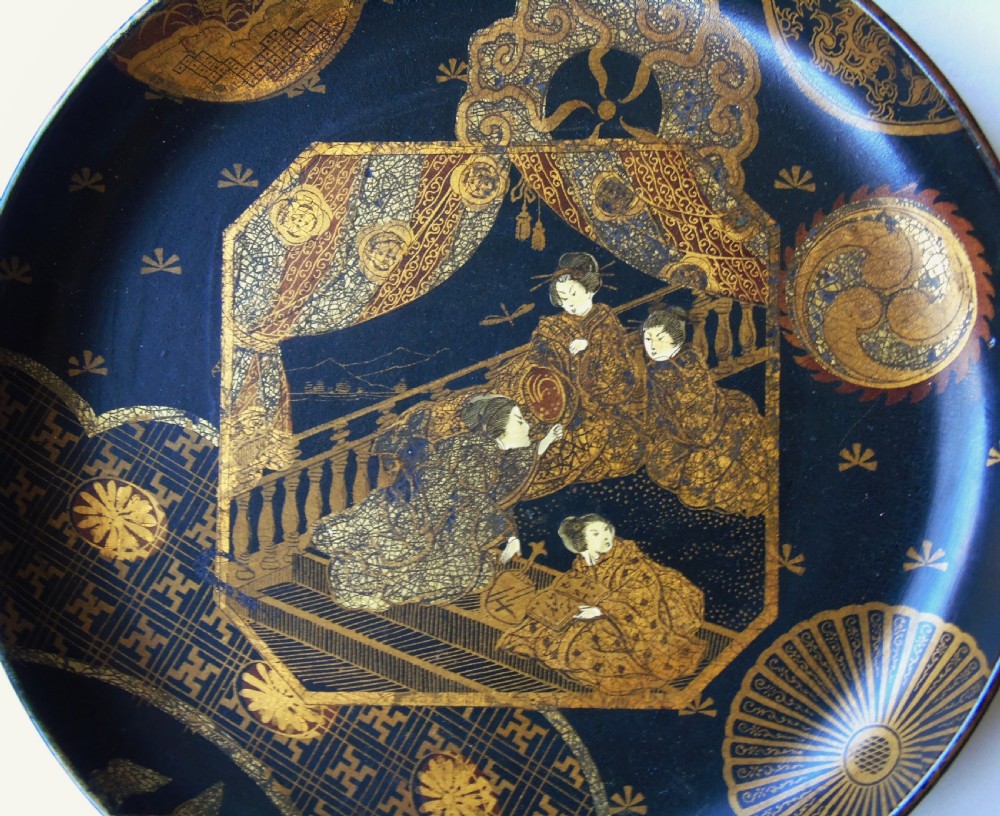 Pair Japanese Meiji Lacquer Dishes View IV