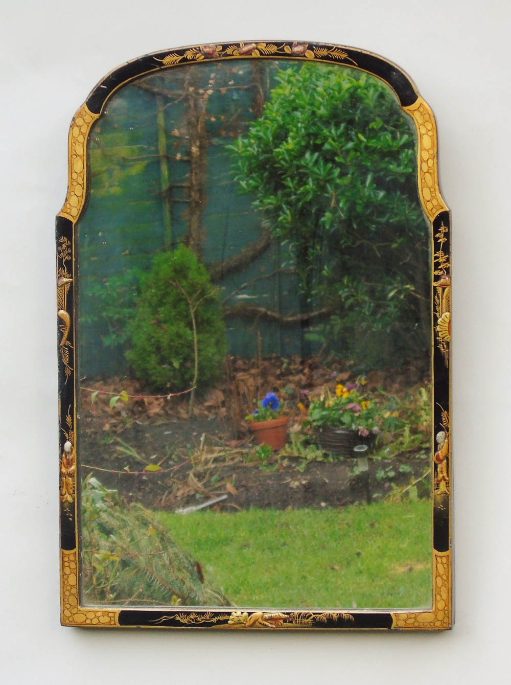 Antique Chinoiserie Frame Mirror Pier Glass View II
