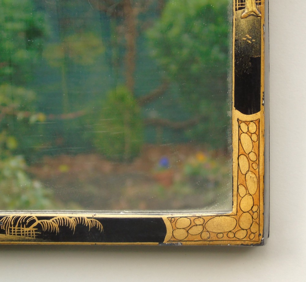 Antique Chinoiserie Frame Mirror Pier Glass View III