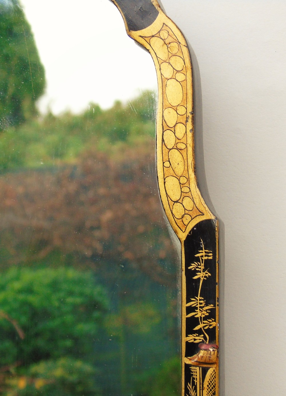 Antique Chinoiserie Frame Mirror Pier Glass View IV