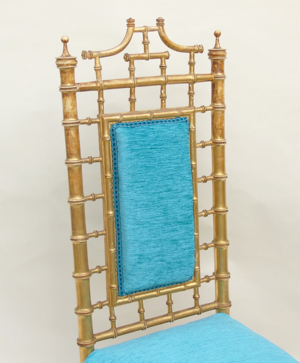 Unusual 19th Century Giltwood Bamboo Chair View III