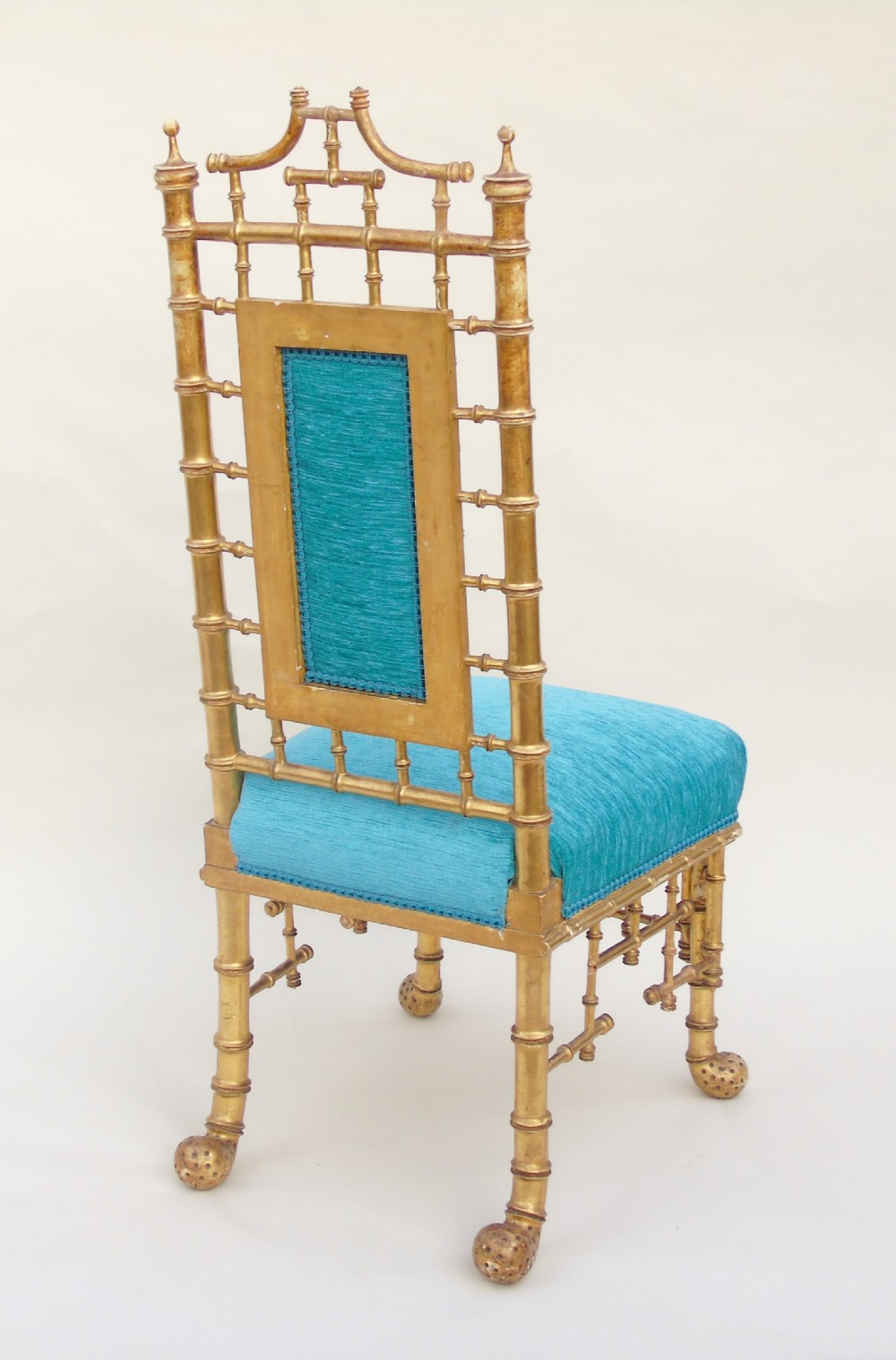 Unusual 19th Century Giltwood Bamboo Chair View V