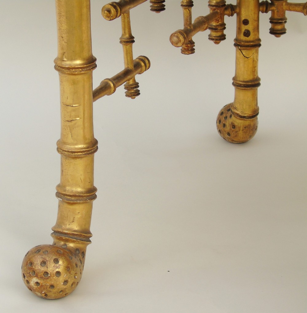 Unusual 19th Century Giltwood Bamboo Chair View VIII