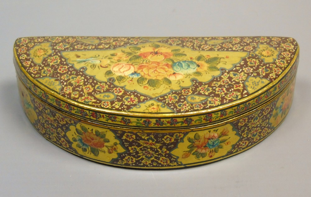 Antique Kashmir Papier Mache Millefiori Trinket Box View V
