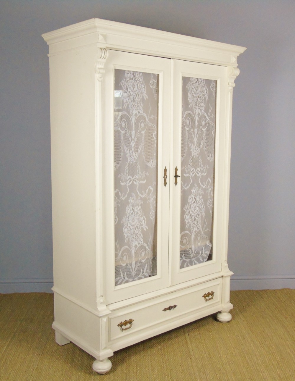Antique French Painted Wardrobe 
