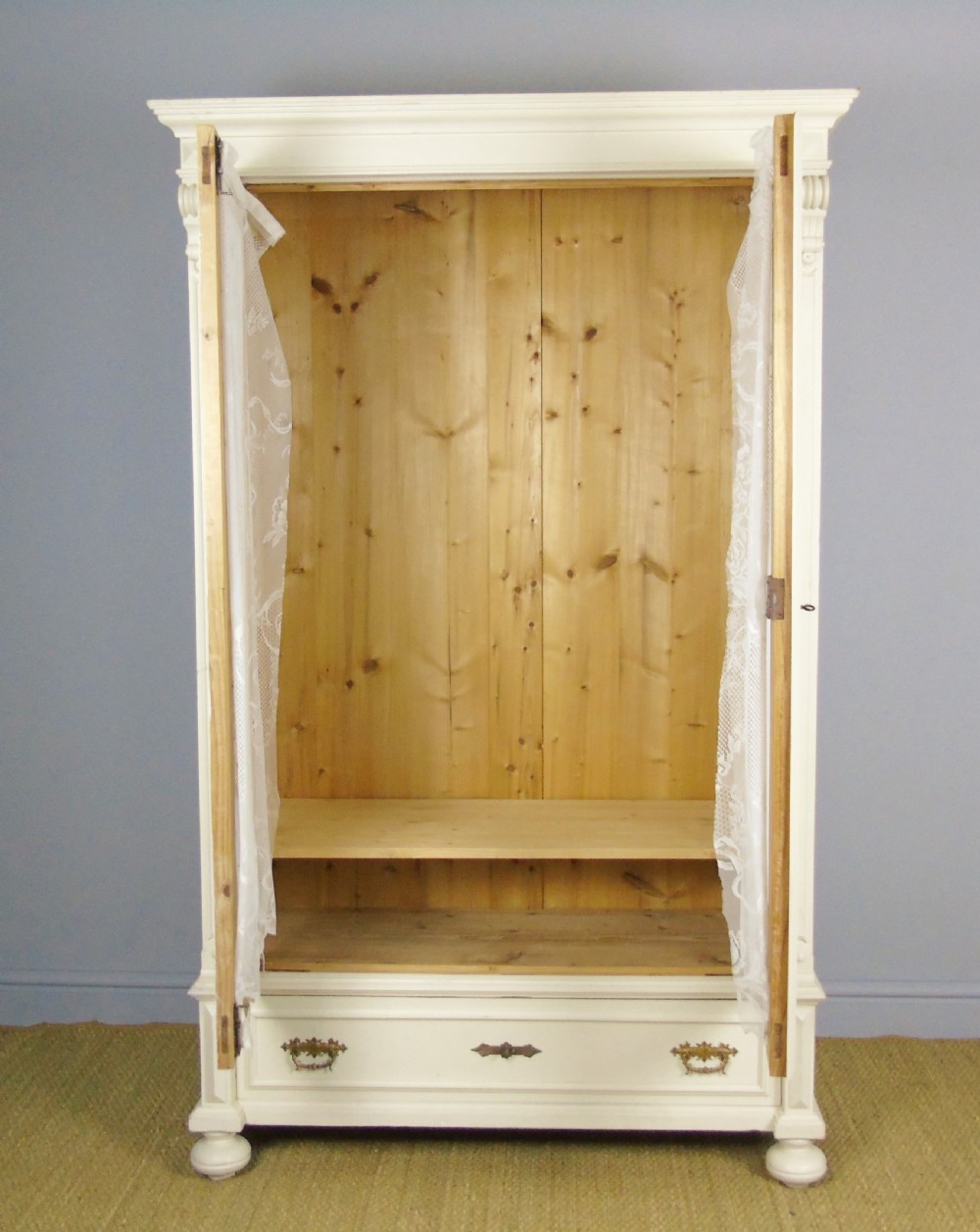 Antique French Painted Wardrobe  View VI