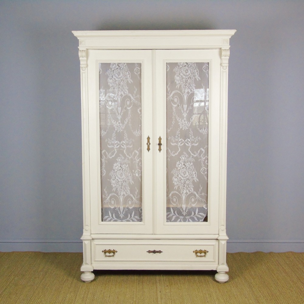 Antique French Painted Wardrobe  View X