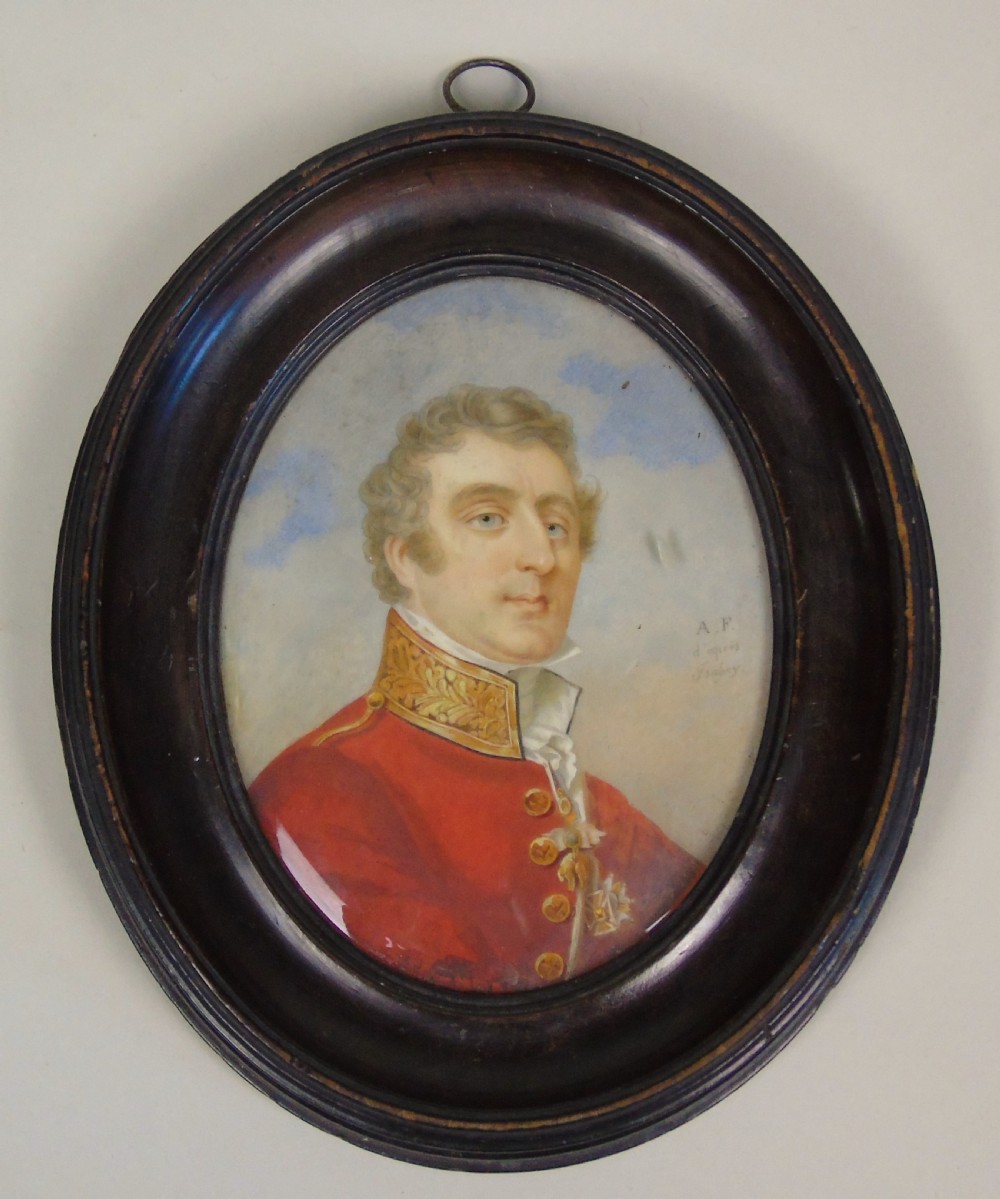 Miniature Bust Portrait of Wellington after Jean Baptiste Isabey