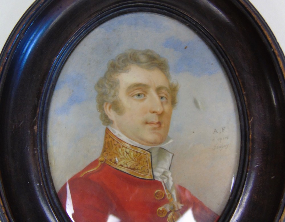 Miniature Bust Portrait of Wellington after Jean Baptiste Isabey View V