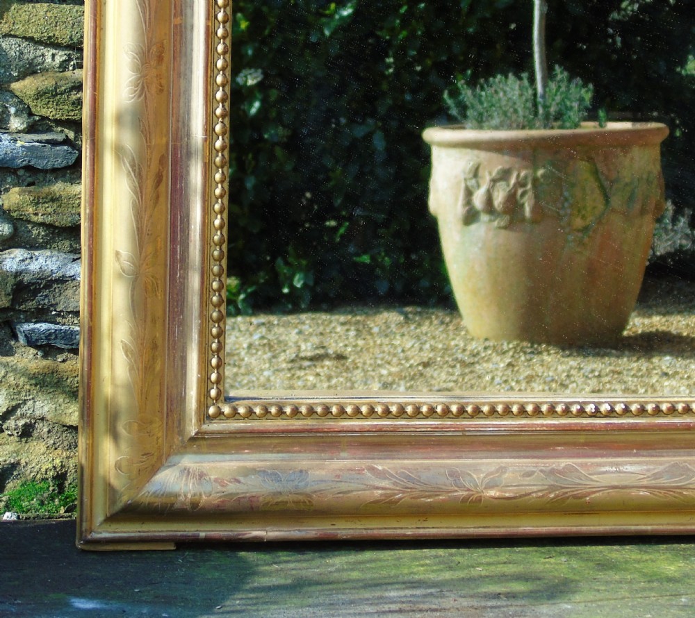 Antique French Arch Gilt Mirror View V